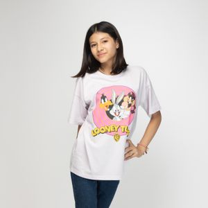 Polera Niña Bugs Bunny & Lucas Gris Looney Tunes