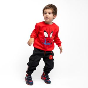 Pantalon de Buzo Niño Bolsillo Spiderman Negro Marvel