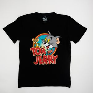 Polera Hombre Icono Negro Tom y Jerry