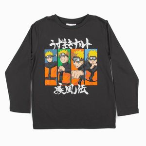 Polera Manga Larga Niño 4 Narutos Gris Naruto