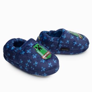 Pantufla Niño Creeper Azul Minecraft