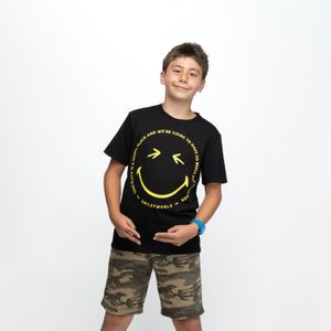 Polera Niño Letras Big Negro SmileyWorld ®